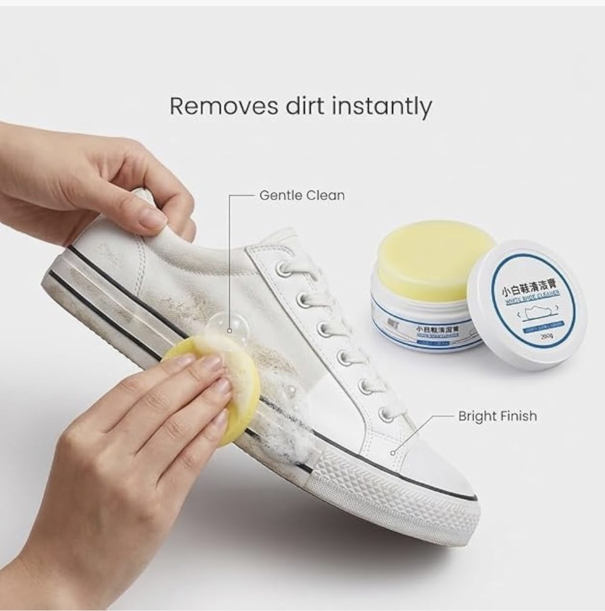 White shoes cleaner cream