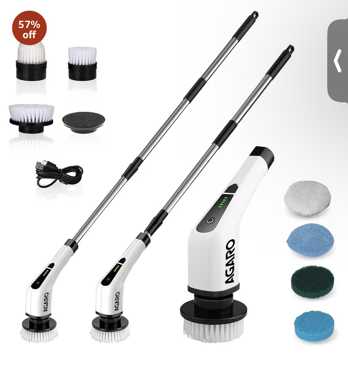 Spin scrubber cleaning brush